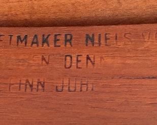 Finn Juhl NV45 Niels Vodder Danish Modern Chair #1 Black Vintage ORIGINAL 33x27x27in HxWxD