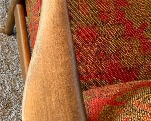 Mid-Century Modern Folke Ohlsson Reclining Lounge Chair w/ Ottoman 40x30x30in HxWxD