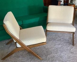 #1 Mid Century Modern Folke Ohlsson Scissor Lounge Chair	30x26x33in	HxWxD
#2 Mid Century Modern Folke Ohlsson Scissor Lounge Chair	30x26x33in	HxWxD