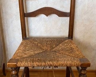 Solid wood Chair with Rush Seat	37x18x16	HxWxD
