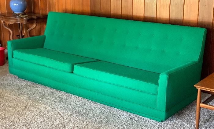 MCM Shamrock Green Sofa/Couch	33x95x32in	HxWxD
