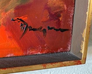 *Original* 1958 Dagne Hanson Yares “The Duchess” Painting 32.75x22.75x2inD HxWxD