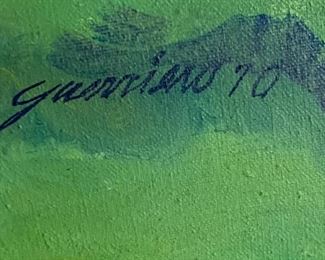 *Original* 1970 John Guerriero Trees Painting	48.75x48.75x2in	HxWxD
