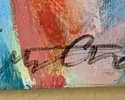 *Original* Karin Crow Painting on Board 21x6in