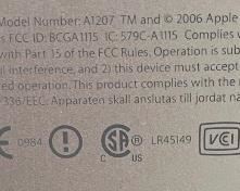 Apple iMac A1207 2006 19x19x7 HxWxD