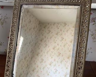French Provincial Solid Brass Beveled Mirror	20x13	
