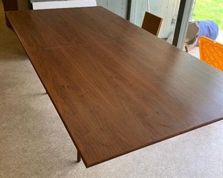 2-Top MCM Walnut Dining Table	30in H x 47in W   Small top: 71in Long Large Top: 96in long	HxWxD
