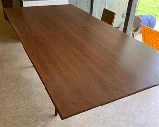 2-Top MCM Walnut Dining Table 30in H x 47in W Small top: 71in Long Large Top: 96in long HxWxD