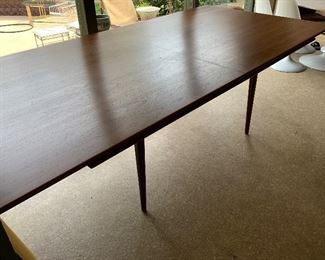 2-Top MCM Walnut Dining Table 30in H x 47in W Small top: 71in Long Large Top: 96in long HxWxD