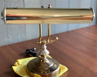 Vintage Brass Piano/Bankers Lamp	15x14x9in	HxWxD
