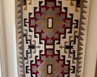 Hand Woven Navajo Rug #1	59x35	
