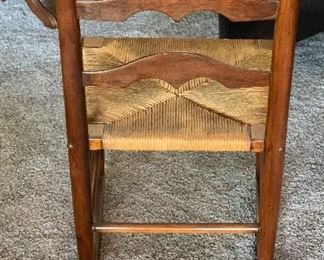 Rush Seat Ladder Back Shaker Rocking Chair 33x17x29in HxWxD