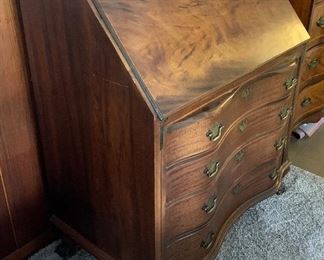 Antique Burl Wood Secretary Dresser	42x37x21	HxWxD
