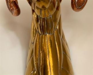*Signed* Sergio Bustamante  Ram Head Copper & Brass Sculpture 98/100 38x26x33in HxWxD
