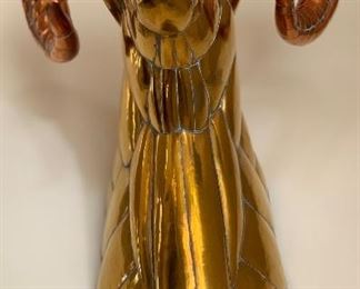 *Signed* Sergio Bustamante Ram Head Copper & Brass Sculpture 98/100 38x26x33in HxWxD
