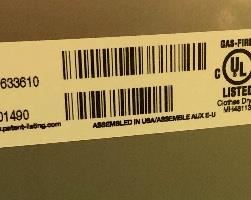 GAS Kenmore Elite 9.3 Cu Ft Top-Load Dryer 110.71633610 44x29xc34in HxWxD