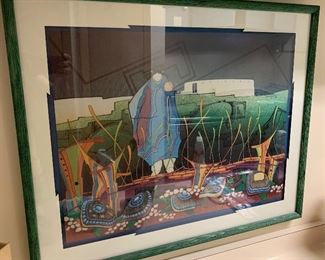 *Signed* David Dawangyumptewa Litho The Arrival of the Water Clan 26x31in