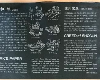 Rice Paper Creed of Shogun Framed		
