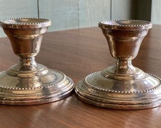 #1 Pair Sterling Silver Farmington Weighted Candle Holders		

