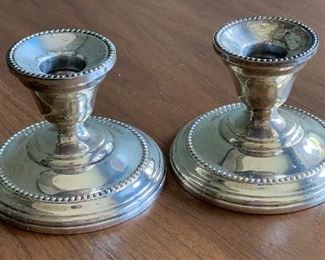 #2 Pair Sterling Silver Farmington Weighted Candle Holders		
