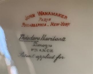 John Wanamaker Gold Rim Theodore Haviland Limoges France Serving Dish	19in L	
