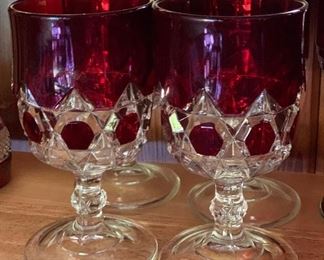Lots of Ruby Red Glassware 