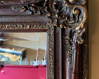 Huge Ornate Carved Frame Wall Mirror	62x84x5in	HxWxD
