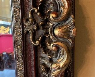 Huge Ornate Carved Frame Wall Mirror	62x84x5in	HxWxD
