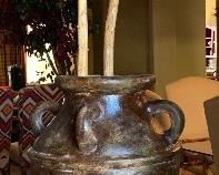 Huge Rustic 4-Handle  Decor Vase Ceramic	55in H x 24in Diameter	
