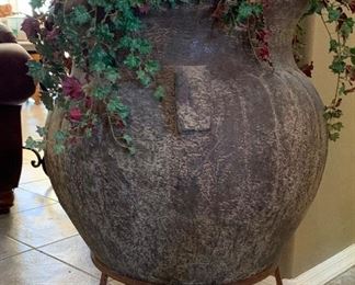 Huge Faux Plant w/ Vase		
