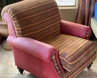 Faux Lizard Southwest Geneva Chair w/ Ottoman 42x42x42 Ottoman: 18x38x26in HxWxD