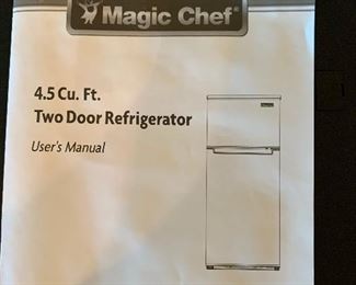 Magic Chef 4.5 cuft 2 Door Mini Fridge HMDR450SE	44x19x19in	HxWxD
