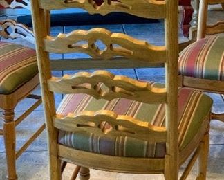 Oak Parquet Table w/ 6 Chairs	30x45x72in	HxWxD

