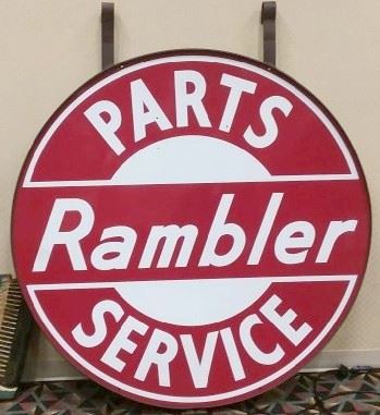 5FT. PORC. RAMBLER PART/SERVICE SIGN 