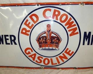 VIEW 2 CLOSEUP RED CROWN GAS SIGN 