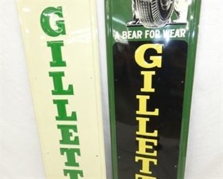 VIEW 4 VERTICAL GILLETTE TIRES SIGNS 