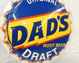 VIEW 3 DADS ROOT BEER DRAFT CAP SIGN 