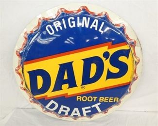 VIEW 2 DADS ROOT BEER CAP SIGN 