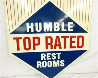 30X30 1963 HUMBLE REST ROOMS SIGN 