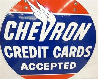 VIEW 4 33IN PORC. CHEVRON CARDS SIGN 