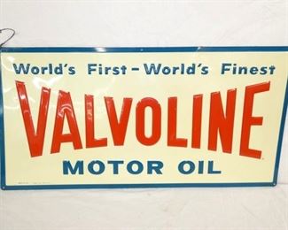 36X18 1960 EMB. VALVOLINE MOTOR OIL SIGN