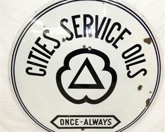 48IN PORC. CITIES SERVICE OIL SIGN 