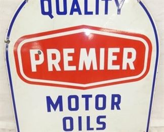 26X30 PORC. PREMIER MOTOR OILS SIGN 