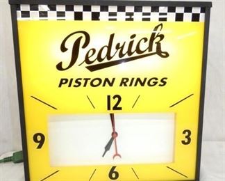 15X15 PEDRICK PISTON RINGS LIGHTED CLOCK
