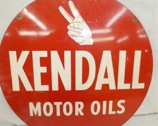 24IN KENDALL MOTOR OILS SIGN 