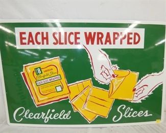 44X28 PORC. CLEARFIELD CHEESE SIGN 