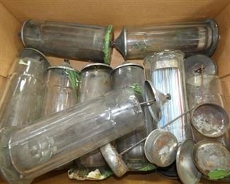 SEV. EARLY GLASS SODA SHOP CANISTERS 