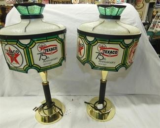 2 MATCHING 18IN. TEXACO LAMPS 