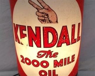 12X19 LIGHTED KENDALL 2000 MILE SIGN 