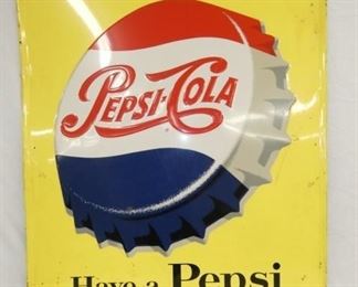 41X48 1958 EMB. HAVE A PEPSI SIGN 